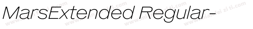 MarsExtended Regular字体转换